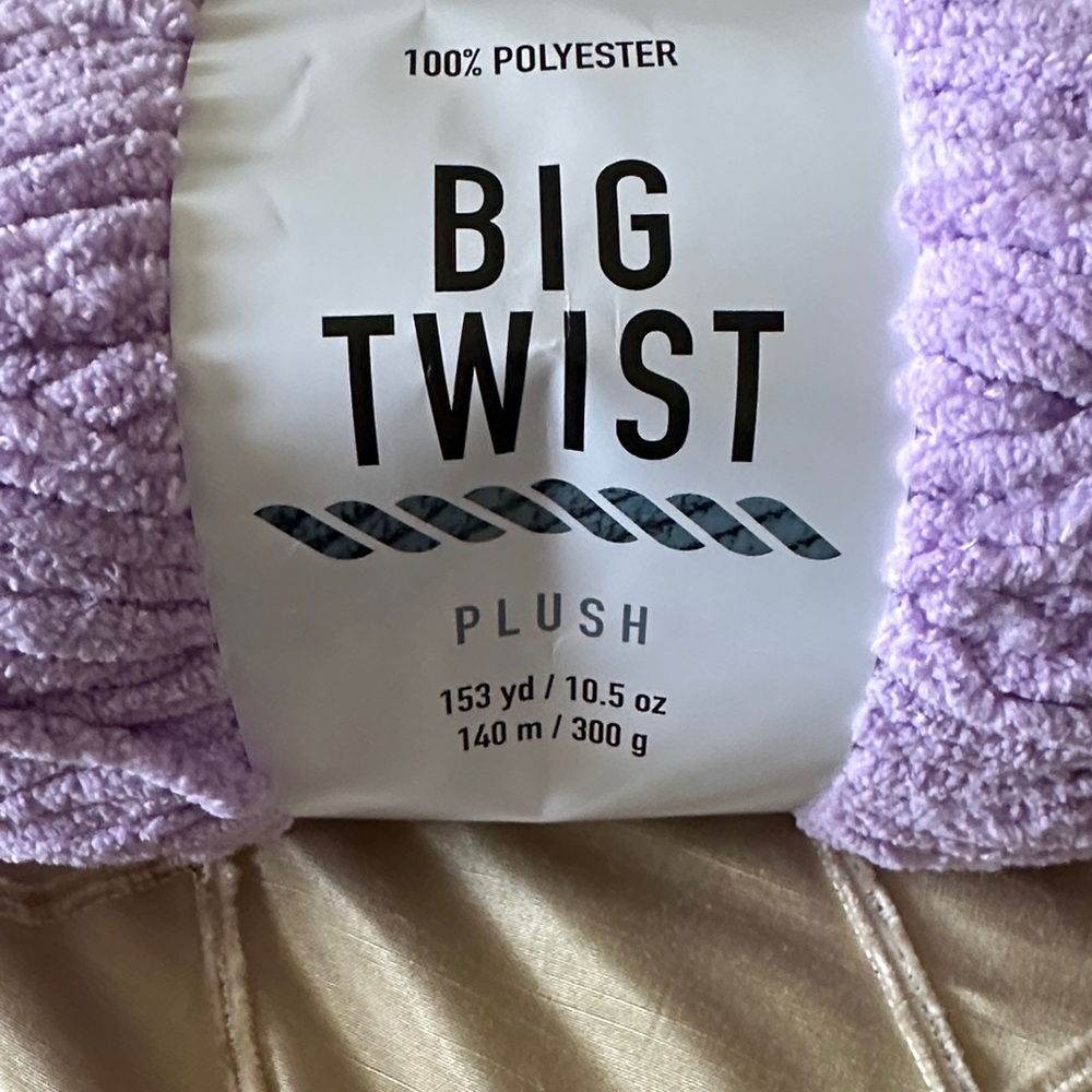 Big Twist Plush Yarn in Lavender for all 4 that are left